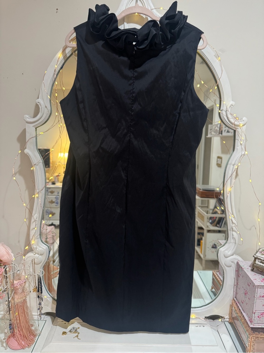 Xscape Black Ruffle Midi Dress - Picture 3 of 3